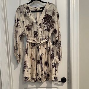 Banana Republic Cream and Brown Mini Dress
